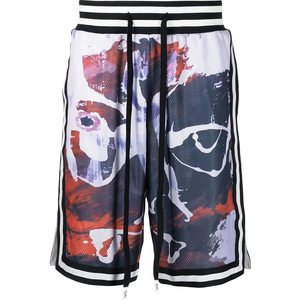 Shorts Deportivos para Hombre con Estampado por Sublimación, Franja Lateral, Malla Transpirable, Cintura Elástica, Estilo Deportivo, Largo Bermuda - Product Image 1