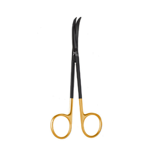 Quality Fomon Lower Lateral Scissors curved 6.5" Black/Gold Micro Vascular & Plastic surgery German Steel Surgical <b>Instruments</b> - Product Image 1
