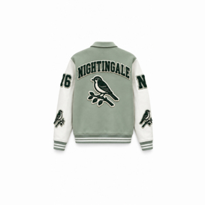 Chaqueta Universitaria de Marca Privada, Cuerpo de Lana, Mangas de Cuero, Parche Bordado en Chenilla, Chaqueta Universitaria Personalizada con Letras de Béisbol - Product Image 4