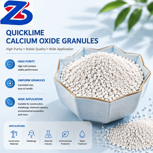 Granulés d'oxyde de calcium réactif, chaux vive, particules de CaO pour fours industriels et applications de traitement - Product Image 1