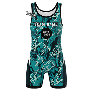 Combinaisons de lutte personnalisées légères, résistantes aux déchirures, respirantes, en tissu sublimé, unisexes, pour la compétition - Product Image 6