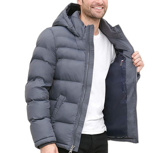 Hot Selling Hooded <b>Men</b> Puffer <b>Jacket</b> Casual Wear New Design Adults Sizes Breathable Eco-Friendly Wholesale Custom - Product Image 4