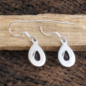 ต่างหูพลอยแอมะทิสต์ธรรมชาติทรงหยดน้ำ เงินแท้ 925 สำหรับผู้หญิง โรงงานผลิตเครื่องประดับชั้นดี ขายส่ง - Product Image 4