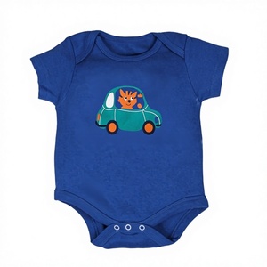 Achats en ligne Vêtements pour bébés en coton biologique Barboteuse en coton bambou pour nouveau-né Bouton pression Inde Vente en gros en ligne Bodys - Product Image 1