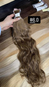 Extensions de cheveux en vrac les plus vendues 100% cheveux bruts Double noyés 100 grammes toutes les couleurs 14 pouces - Product Image 2