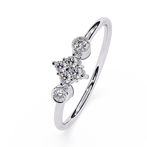Bijoux Loista avec bague en diamant cultivé en laboratoire certifié IGI, plaquée rhodium, bague de mariage, bijoux en or 18 carats, bijoux en diamant faits à la main - Product Image 2