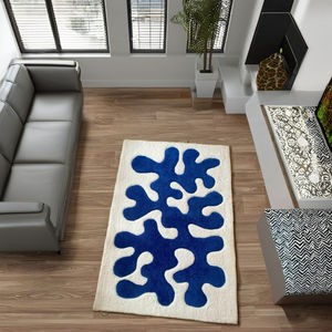 Alfombra profesional y moderna de lana de pelo cortado a mano para uso en la oficina - Product Image 1