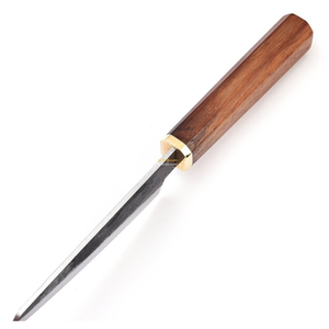 Couteaux de cuisine Damas haut de gamme avec manche ergonomique en bois, lame en acier à motifs et étui en cuir pour la cuisine professionnelle - Product Image 3