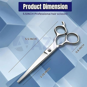 กรรไกรตัดผมสแตนเลสอย่างดี ขนาด 5.5 นิ้ว สำหรับร้านตัดผมและช่างทำผม - Product Image 2