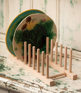 Étagère à assiettes en bois de qualité supérieure, support à vaisselle multifonctionnel pour la maison, étagère de cuisine en bois - Product Image 1