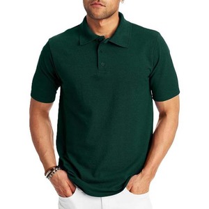 Chemises d'été élégantes pour hommes, coupe décontractée, respirantes, en tissu jersey couleur unie, teinture personnalisée, logo personnalisé, pour le golf - Product Image 1