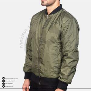 Chaqueta Bomber de Satén para Hombre Mawra con Logotipo Personalizado, Camuflaje, Patchwork, Impermeable, Transpirable, Ecológica, Bordada, con Cierre, Unisex - Product Image 3