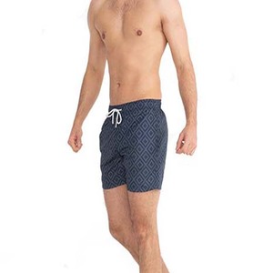 Navy Blue Printed Board Shorts With Drawstring Waist And Pockets Quick Dry Casual <b>Swimwear</b> Short Length 2026 - Product Image 6