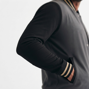 Fashionable Skin-Friendly Varsity Jacket Lightweight Polyester Spandex Crew Neck Collar Breathable jacket for men men's jackets - Product Image 5
