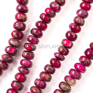 Cuentas redondas de turquesa rosa cobre AAA, cuentas de turquesa Mohave rosa intenso de 8-10 mm para la fabricación de joyas, venta al por mayor. - Product Image 4