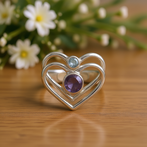 Bague de mode à double pierre 4,6 grammes - Product Image 3