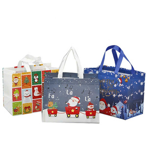 Halloween Christmas <b>Easter</b> Party Supplies Luminous Non-Woven Extra Large Handled Shopping <b>Bags</b> for Festive Celebrations - Product Image 2