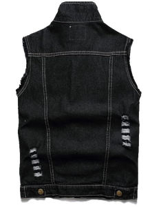 Veste en jean vintage pour homme de haute qualité, en coton, séchage rapide, anti-UV, design personnalisé, streetwear, logo sur le devant - Product Image 4