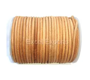 Natural Leather Straps Round Leather Cords 3 mm jewelry wire rope jewelry necklace bracelet making cords wholesale.