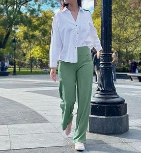 Wholesale <b>Women</b> Workout Outfit Fitness <b>Flared</b> <b>Leggings</b> Moisture Wicking High-Waisted Four-Way Stretch Eco-Friendly Extra Leg - Product Image 3