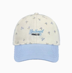 Casquette de baseball en coton à 6 panneaux brodée de fleurs pour femme, casquette de sport, chapeau de soleil pour femme - Product Image 1