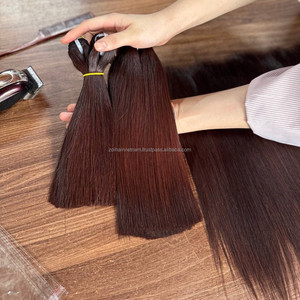 ผมมนุษย์แบบขายส่ง มัดผมตรงแบบ Bone Straight พร้อมเชือกผูกผมและเชือกผูกผมด้านหน้า สำหรับทำวิกผมมนุษย์แบบเชือกผูกด้านหน้า ผมเวียดนามแท้ - Product Image 1