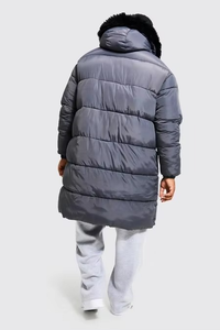 Women's Long Puffer Jacket Cow Skin Hood Breathable Winter Warm Heavyweight Autumn/Winter Season <b>Polyester</b> <b>Filled</b> Quilted Nylon - Product Image 2