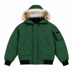Chaqueta de plumón con capucha, estilo canadiense, informal, transpirable, con cremallera y botones, 95% plumón, para hombre y mujer, abrigo para parejas. - Product Image 1