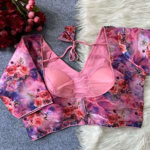 Blusa de Diseño con Estampado Multicolor en Toda la Superficie, con Botones Elegantes, Acolchada, Suave, Lista para Usar, Completamente Cosida - Product Image 6