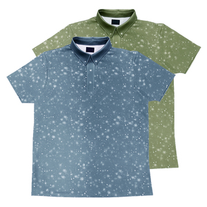 Golf à séchage rapide pour hommes OEM pour polo Maillot respirant en spandex/polyester Logo imprimé - Product Image 1