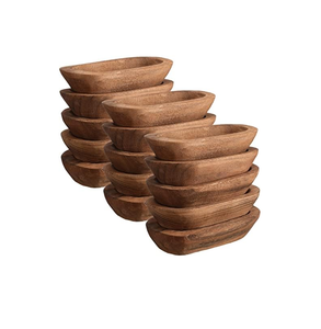Acacia Wood Dough Serving Bowl High Quality Hot Trend Handmade Christmas <b>Decorate</b> <b>Item</b> Wood Dough Bowl - Product Image 4