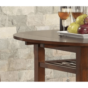 Tavolo da pranzo Tartys Cherry Finish a altezza bancone - Product Image 2