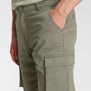 <b>Lightweight</b> Men Casual Solid Canvas <b>Cargo</b> <b>Shorts</b> 100% Cotton Quick Dry Breathable OEM Service Custom Logo - Product Image 3