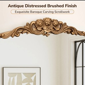 Ornate Round Wall <b>Mirror</b> – Vintage Gold Decorative <b>Frame</b> <b>Mirror</b> for Living Room, Bedroom & Luxury Home Decor - Product Image 2