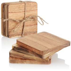 New Arrival Artizon Studio AS-WC574 Unique Design Square Wooden Coasters Mango Walnut Eco-friendly Luxury Natural Color Custom - Product Image 5