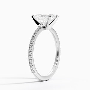 แหวน BOJ รุ่น 0117 ทรง Radiant Cut เงินแท้ 925 ประดับเพชร Luxe Ballad Pav Prong Setting แบบ Solitaire น้ำหนัก 2 กะรัต สี D ความสะอาด VVS1 มอยส์ซาไนต์ GRA - Product Image 2