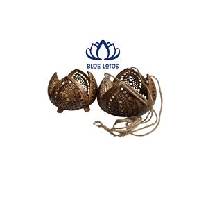 ที่จับหม้อทำมือจากเปลือกมะพร้าว เป็นมิตรกับสิ่งแวดล้อม เหมาะสำหรับตกแต่งบ้านและสวนสไตล์เรสติก - Product Image 1