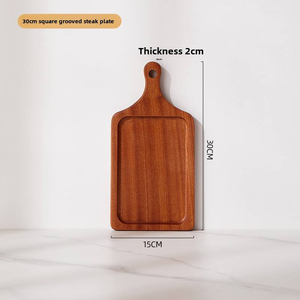 Solid Ebony Wood Eco-Friendly Anti-Slip Durable 2.0cm Thick Rectangle Cutting Board Handle Dishwasher Safe for Cheese - Product Image 3