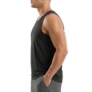 <b>Mens</b> Athletic Tank Top Sleeveless Gym Training Vest Smooth Dry Fit Fitness <b>Singlet</b> Lightweight Performance Wear Custom OEM - Product Image 4