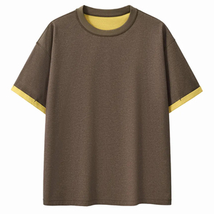 เสื้อยืดแขนสั้นทรงบ็อกซี่ผู้ชาย แห้งเร็ว รุ่น Six-in-One สีเขียวมิ้นท์ ทรงหลวม ใส่สบายสำหรับฤดูใบไม้ผลิ/ฤดูร้อน เสื้อผ้ากีฬาคลับข้ามพรมแดน - Product Image 5