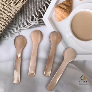 Cuchara de caviar hecha a mano de nácar blanco natural, ecológica, para mesa, ARTEX QUANG PHU - Product Image 6