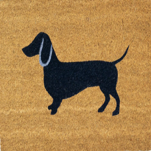 Tapis en fibre de coco avec support PVC, motif chien – Durable, antidérapant, lavable, écologique, style moderne, couleur unie, épaisseur moyenne, lavable en machine - Product Image 1