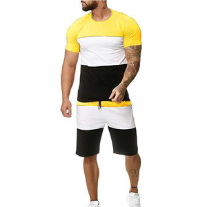 Ensemble de deux pièces décontractées pour l'été, ensemble de shorts d'été à manches courtes pour hommes, ensemble de sport pour hommes, t-shirt à manches courtes et shorts - Product Image 4