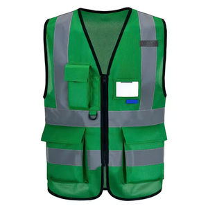Tactical Latest Design Logo Custom Color Security High Visibility <b>Reflective</b> Vest Front Zipper Safety Vest - Product Image 4