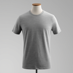 เสื้อยืดผู้ชายผ้าฝ้ายแบบเรียบง่าย แขนสั้น พร้อมบริการรับผลิตแบบ OEM ODM - Product Image 4