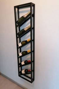 Modern <b>Wall</b> Mounted Metal <b>Wine</b> <b>Rack</b> Storage Shelf Industrial Style <b>Wine</b> Bottle Holder for Home Bar Decor - Product Image 3