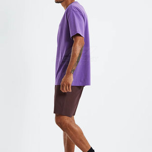 Fashion Wear 100% Cotton Solid Casual Oversized T-Shirt Breathable Loose Fit O-Neck Men's <b>Top</b> Selling Item Latest Design <b>High</b> - Product Image 4