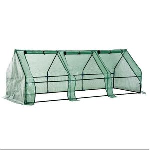 Serre tunnel portable mini 9 L x 3 W x 3 H pour extérieur avec portes zippées et bâche anti-UV/anti-eau pour jardin - Product Image 2