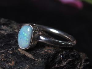 แหวนเงินสเตอริงประดับเพชรโอโอปอลแบบคลาสสิกแหวนเงินแท้เครื่องประดับสำหรับผู้หญิงของขวัญแต่งงาน - Product Image 5