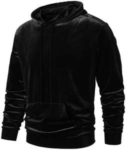 Conjunto Deportivo de Dos Piezas Personalizado de Terciopelo y Felpa para Hombre, Corte Ajustado, con Capucha, Ropa Deportiva Urbana para Gimnasio - Product Image 2